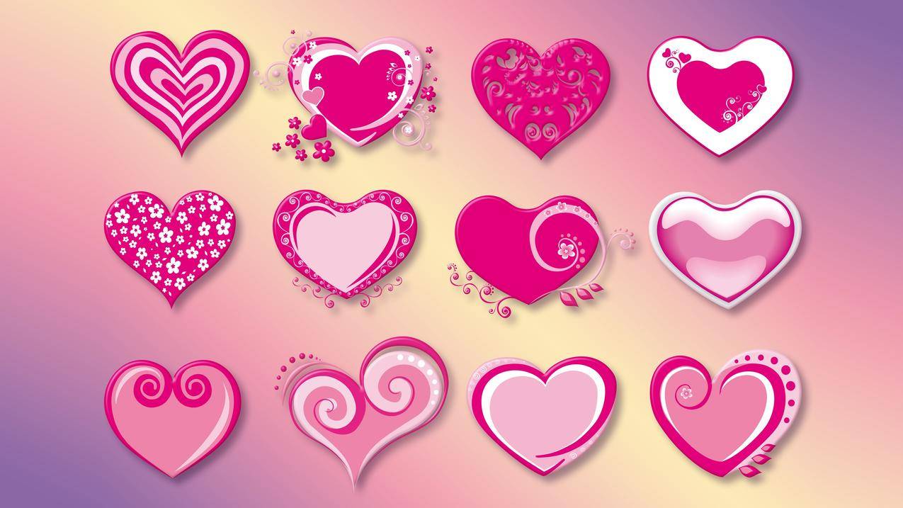 心,爱,情人节和039日,粉红,矢量