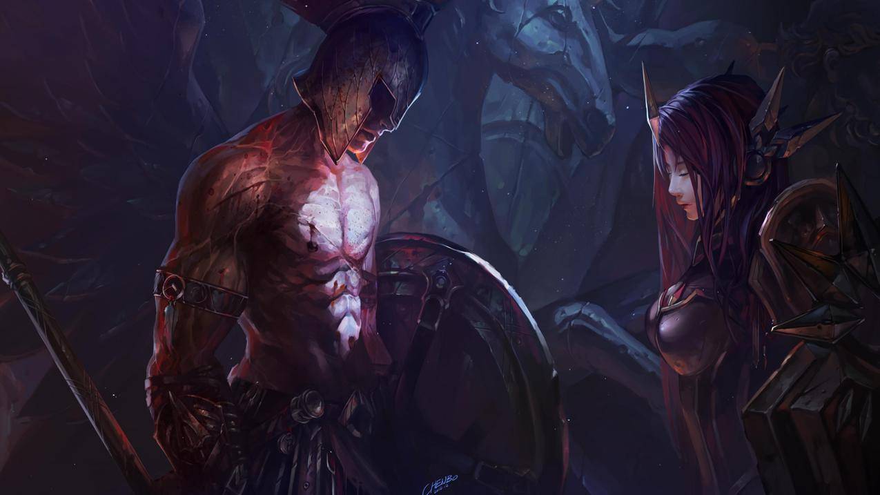 塞拉利昂,战士,陈波,leagueoflegends,videogames,Pantheon,leagueoflegends,fantasyart,digitalart,塞拉利昂,leagueoflegends
