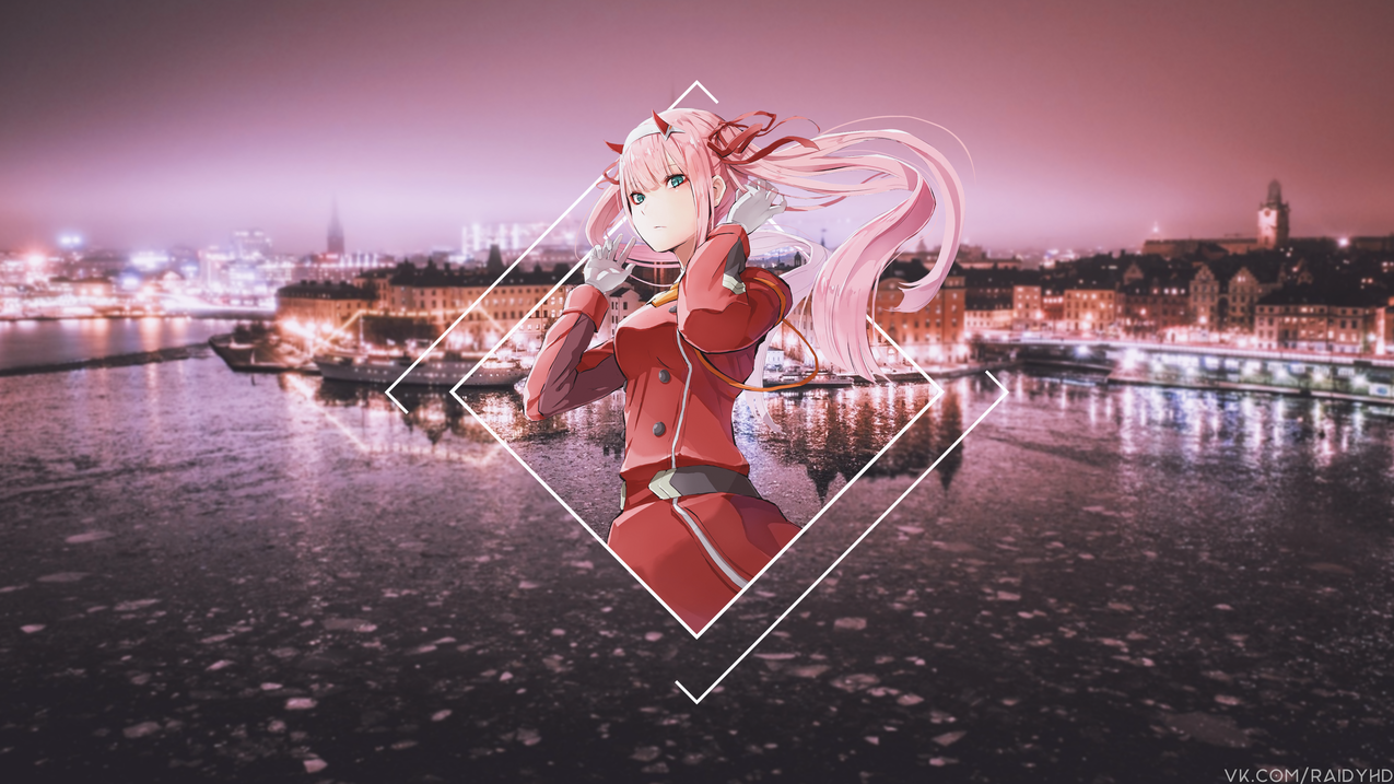 动漫,animegirls,图片内图片,DarlingintheFranXX,ZeroTwoDarlingintheFranXX