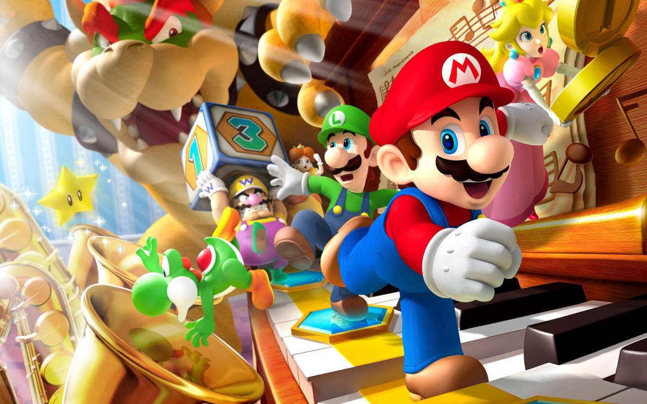 公主,Yoshi,超级玛丽,任天堂,路易吉,戴茜,Wario