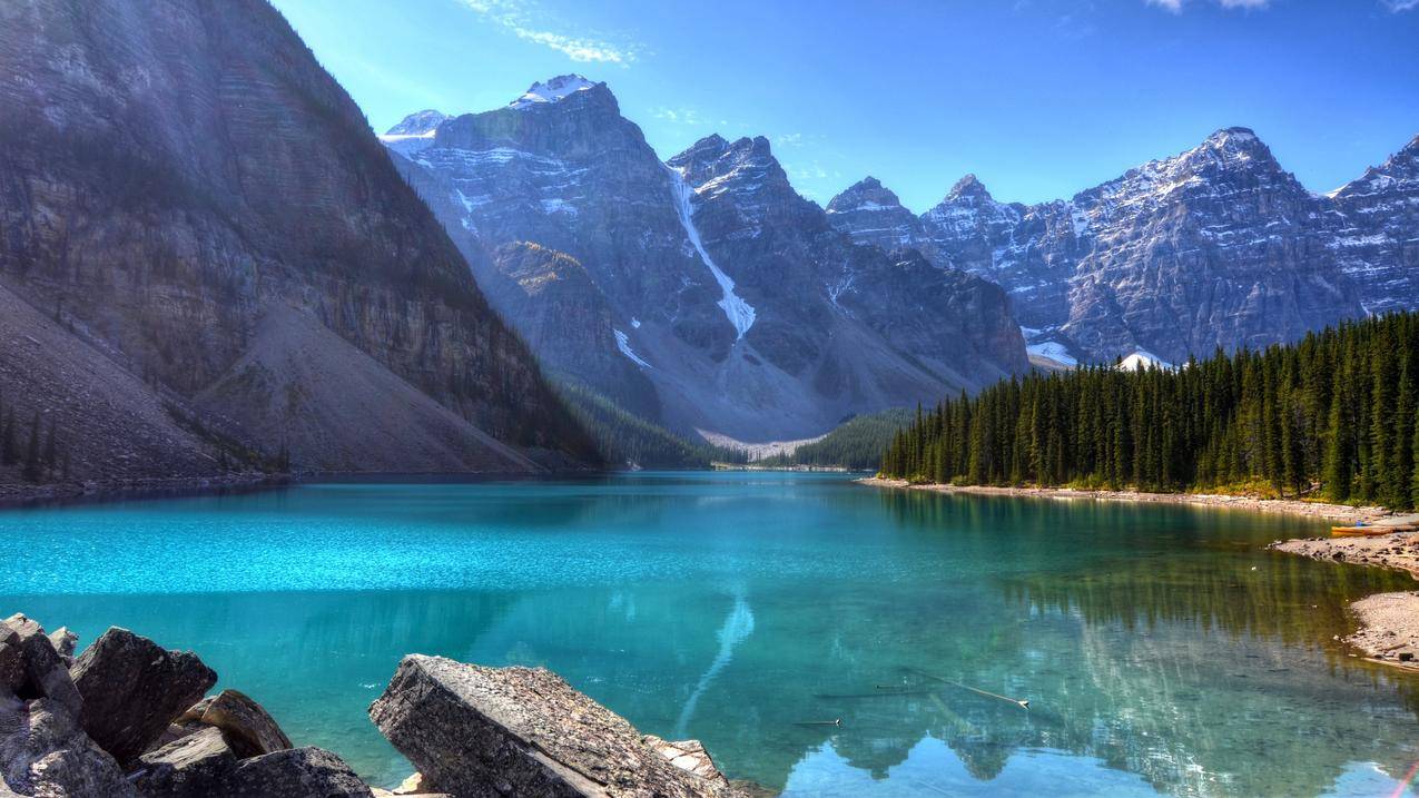 河流,风景,BanffNationalPark