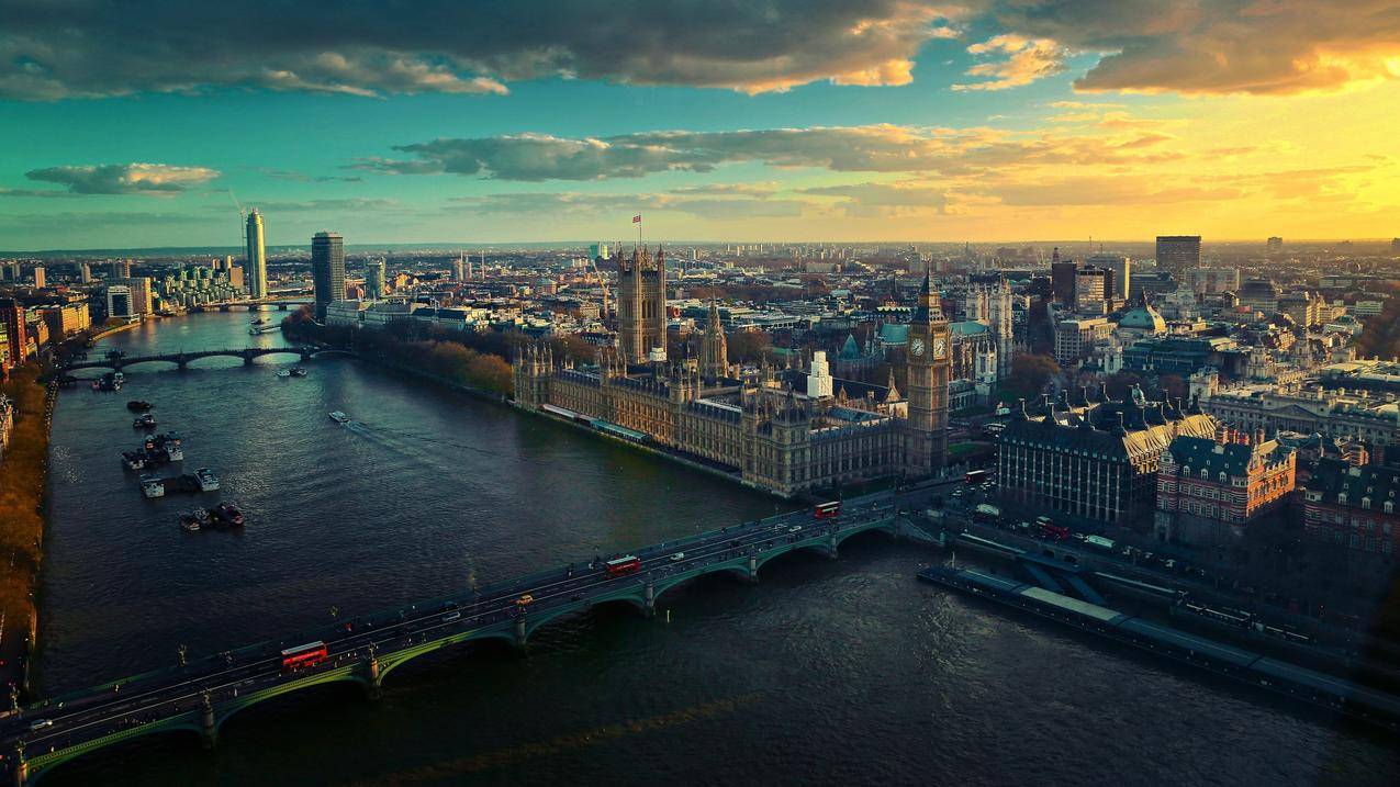 伦敦,城市景观,建筑,BigBen,英国,英国,河滨,Westminster,城市,桥梁,河流