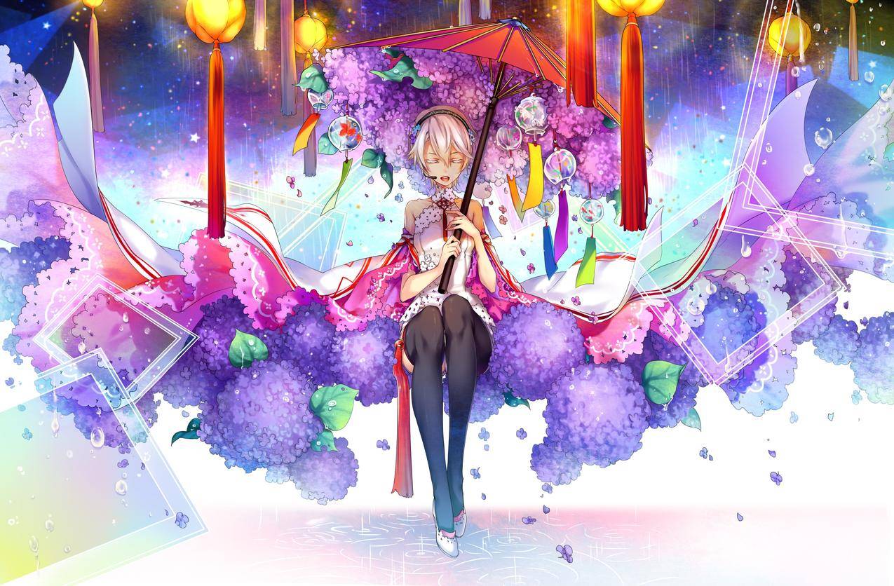 短毛猫,动漫,动物,声母,VocaloidChina,鲜花,耳机,雨伞,雨伞,水,YanHe