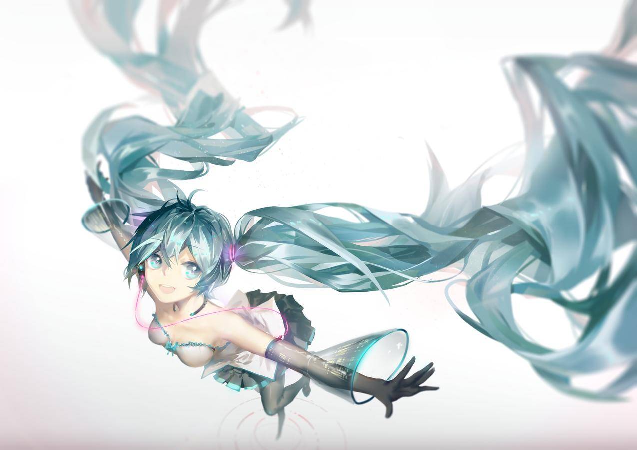 元音,HatsuneMiku,动画,动画,双尾
