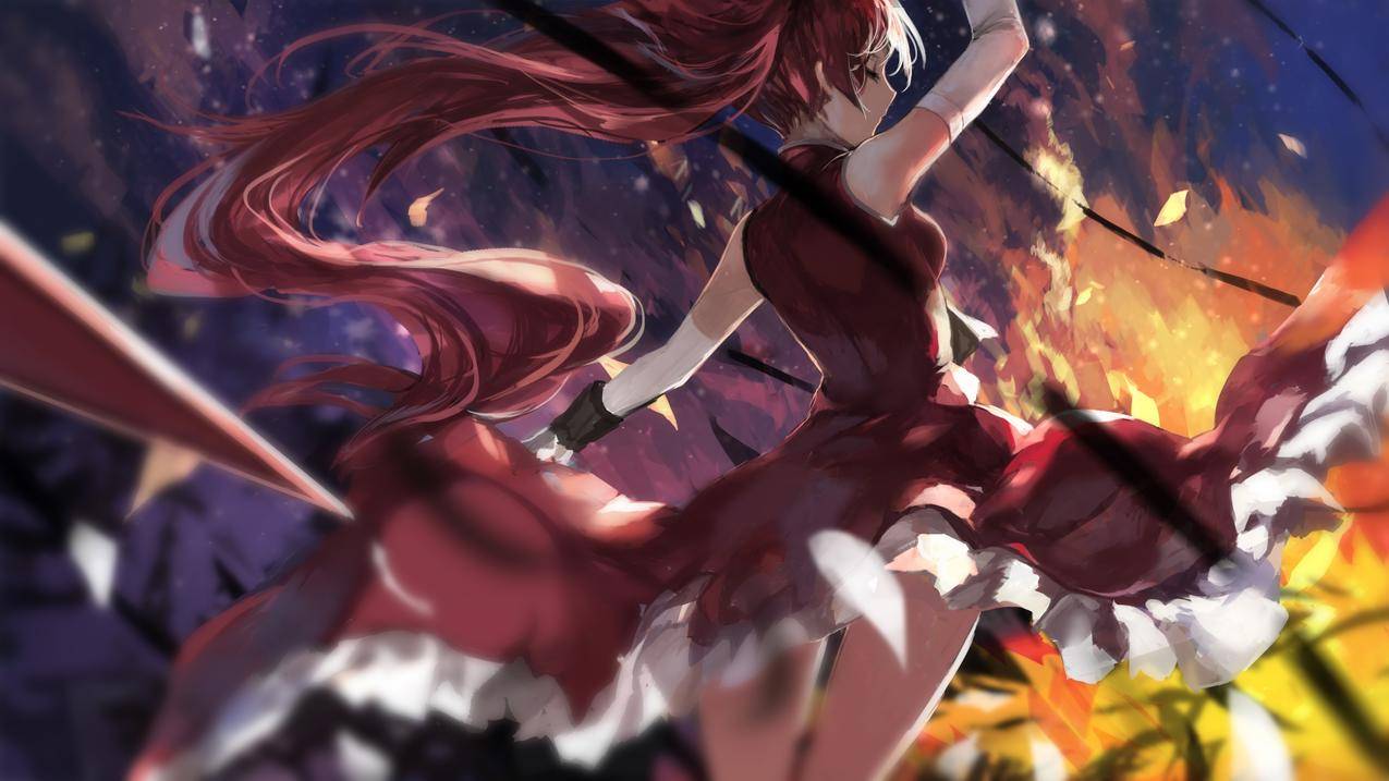 SakuraKyouko,花瓣,天空,云彩,动漫,动漫