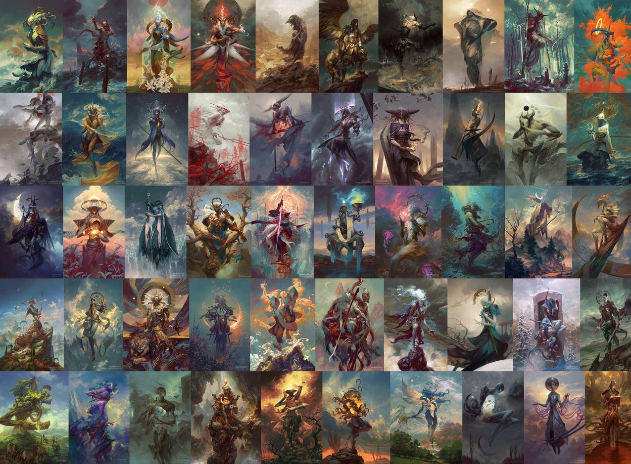 PeterMohrbacher,概念,上帝,天使,黑暗,神性,数字艺术,壁画,拼贴