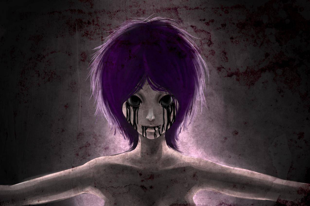紫色,恐怖,鲜血