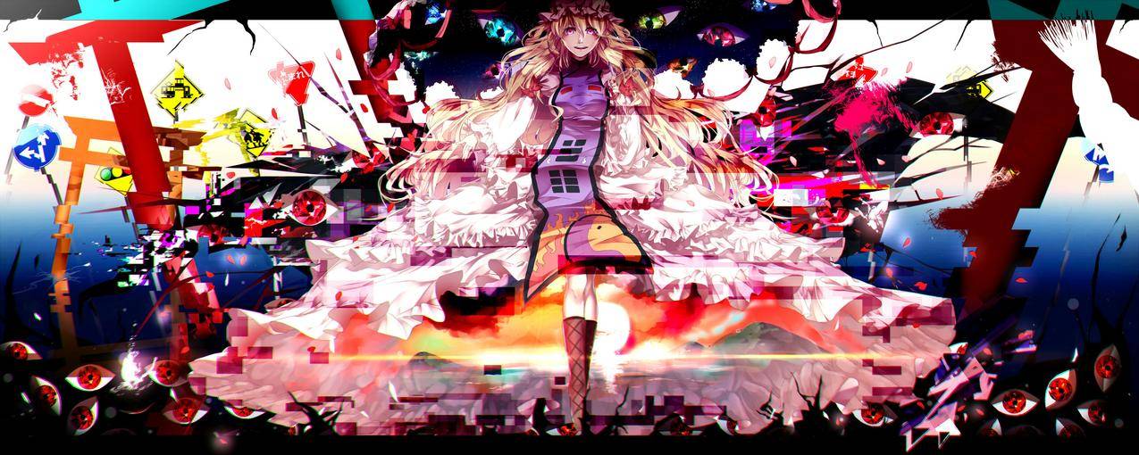 金发,火眼,yakumoyukari,东方,animegirls,动漫