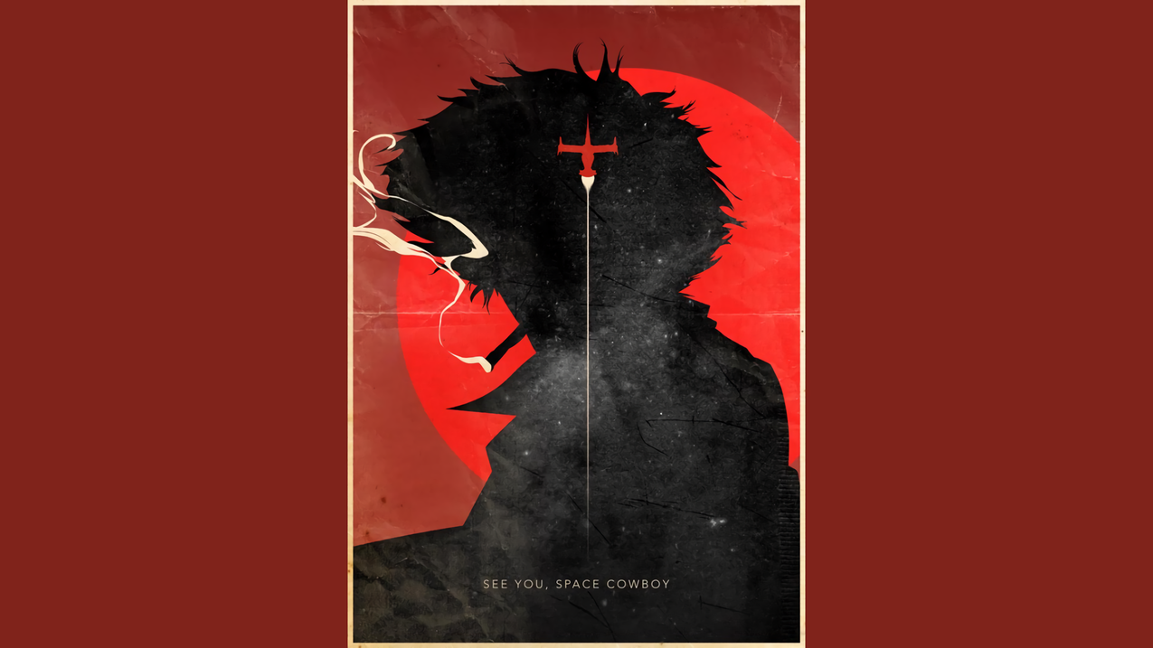 动漫,animeboys,COWBOYBEBOP,红色,图稿,阴影,SpikeSpiegel,simplebackground,吸烟,黑色