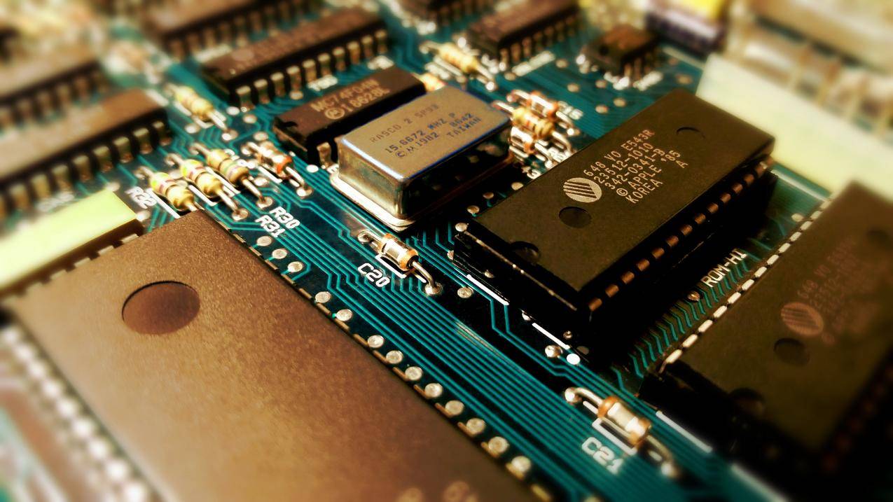 PCB,主板,逆转录计算机,特写