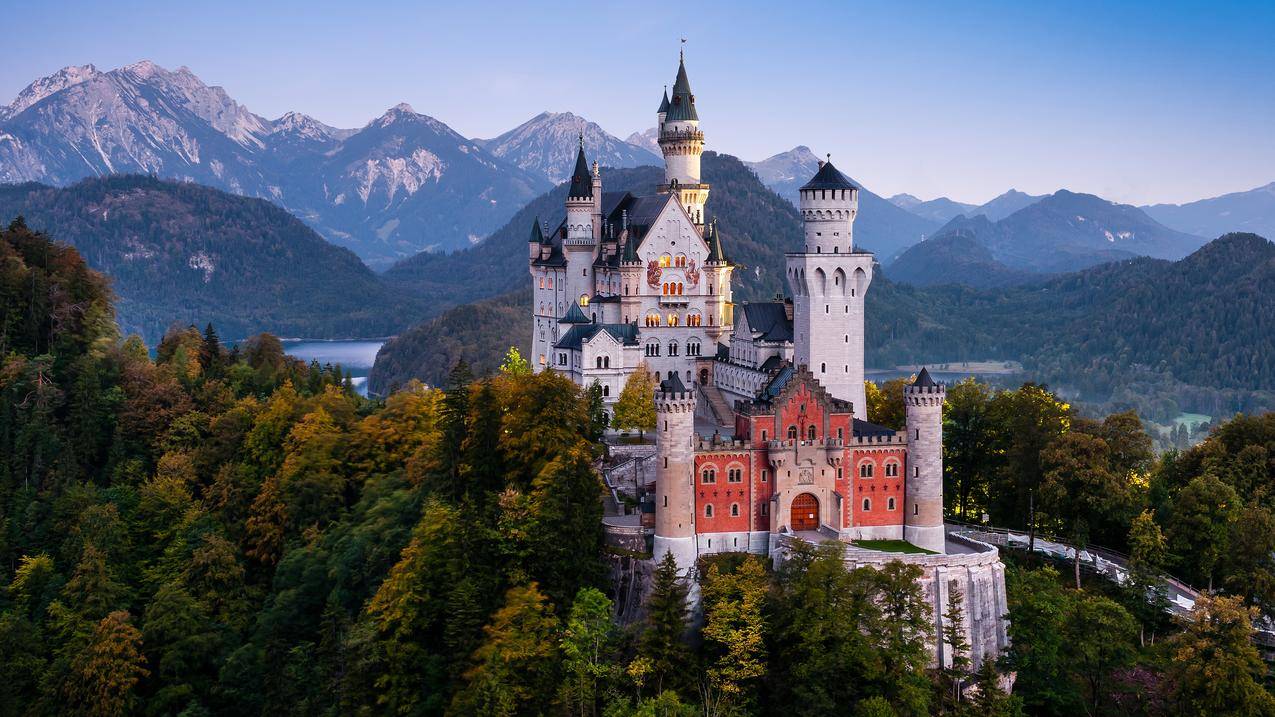 NeuschwansteinCastle,SchlossNeuschwanstein,景观,山