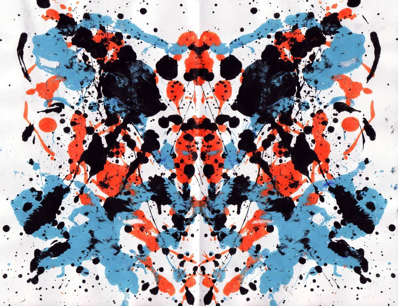 墨水,颜料,对称性,Rorschachtest