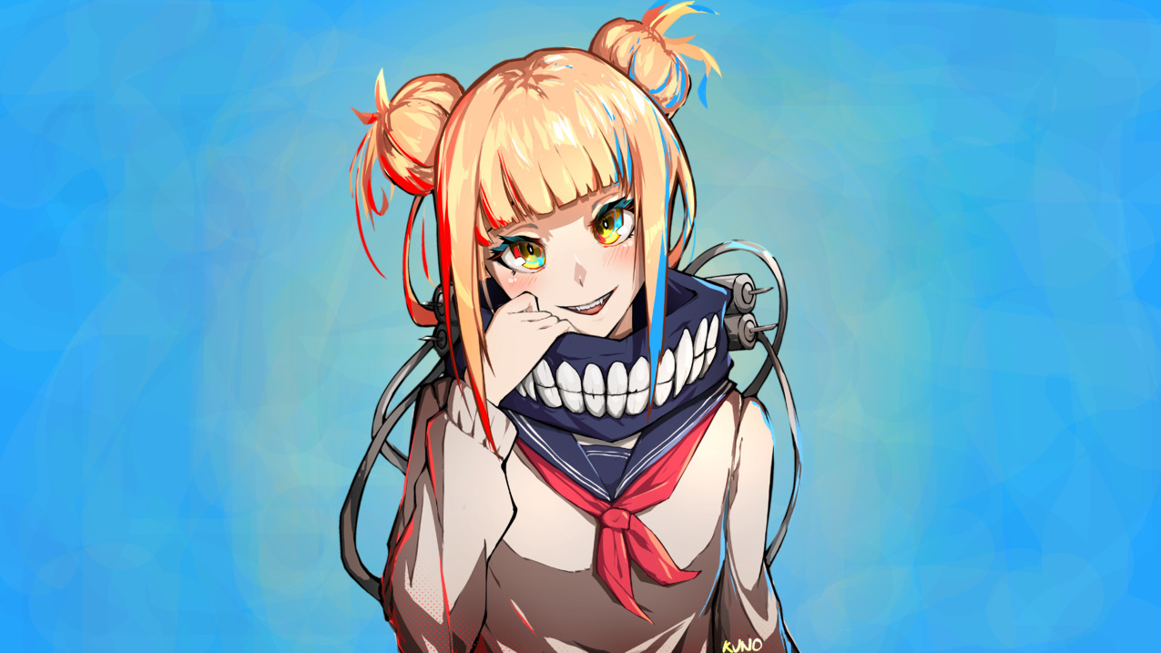女学生,digitalart,animegirls,fantasyart,艺术品,极简主义,MyHeroAcadamia,BokunoHeroAcademia,HimikoToga