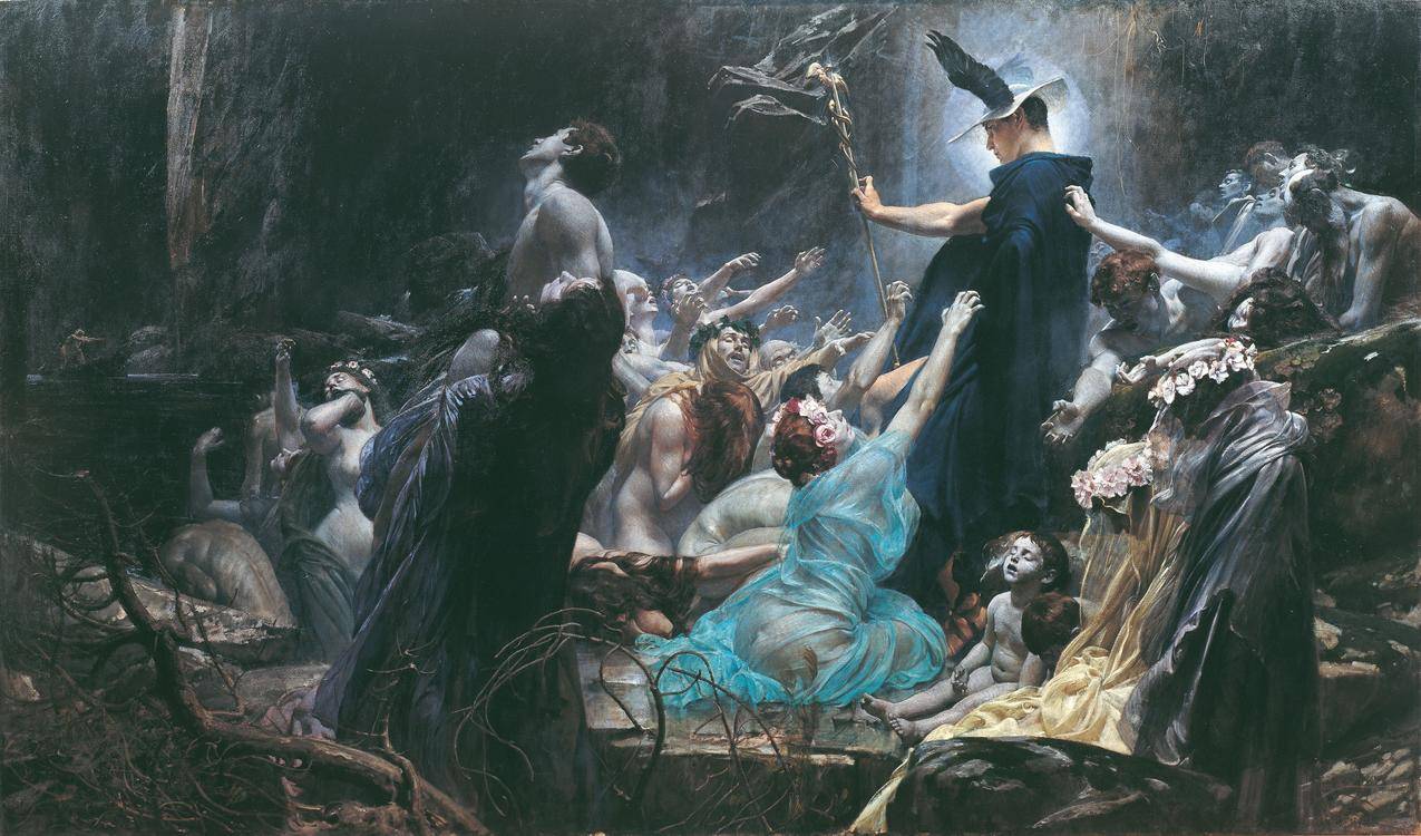 爱马仕,Greek,绘画,死亡,神话,艺术品