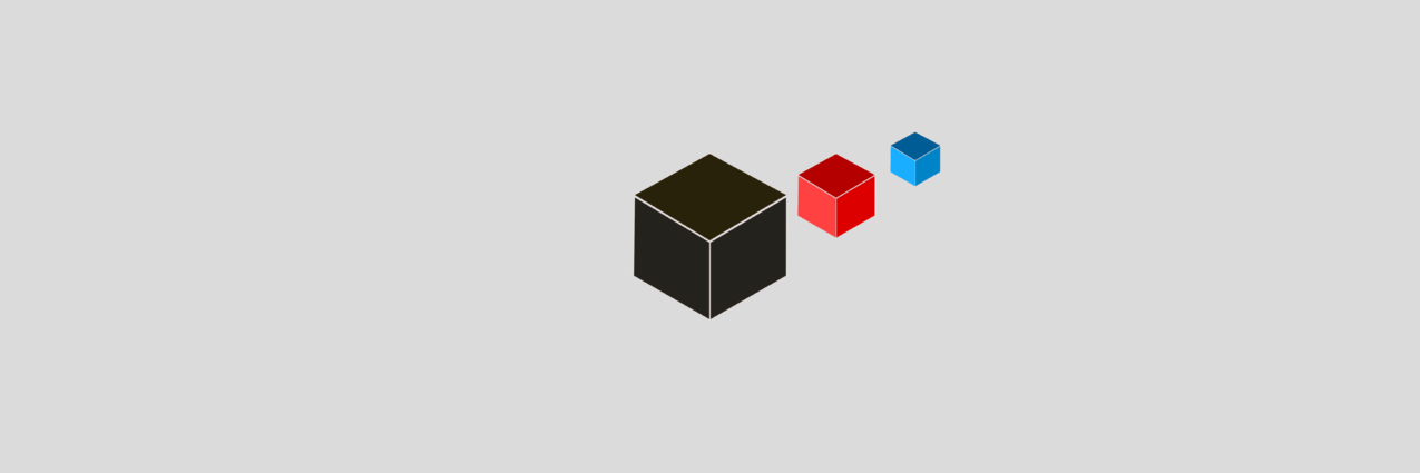 立方体,极简主义,灰色,红色,黑色