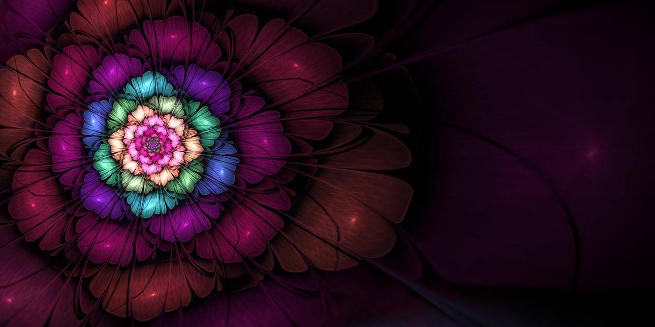 分形,突起,数学,黄金率,花键,花,数字艺术,3D,分形花