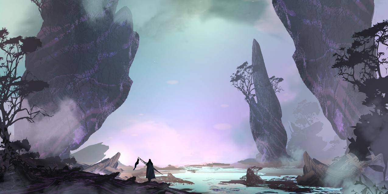 英雄的孤独,战士,fantasyart,工艺品,digitalart