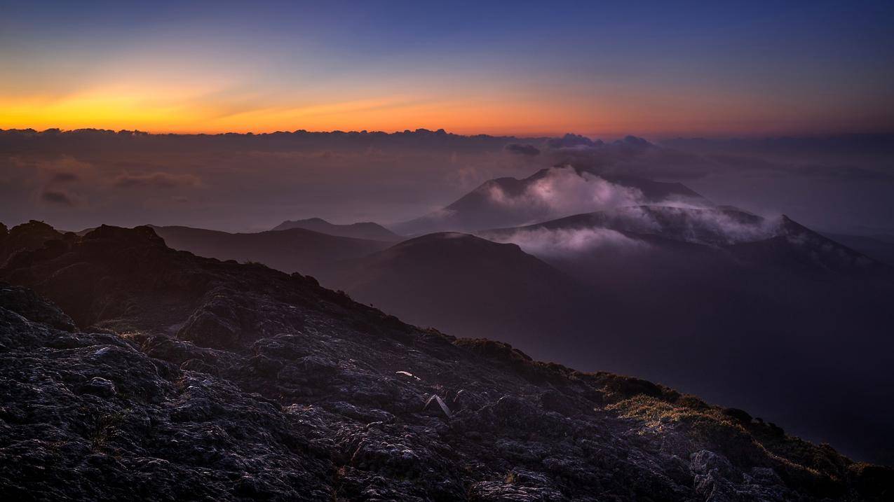 黑暗,天空,阳光,风景,自然,岩石