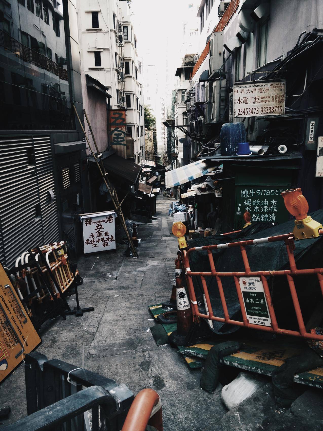 极少主义,建筑工地,小巷,中国,香港