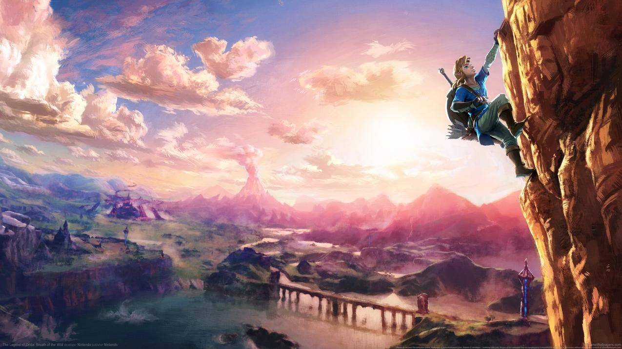 thelegendofzelda,链接,wiiu,任天堂,攀岩,高地,thelegendofzelda,breathofthewild,watermarked,botw