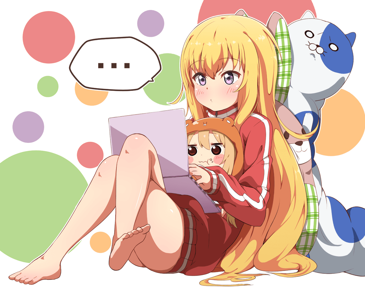 金发的,休闲的,whiteskin,animegirls,动漫,gabrieldropout,艺术品,Umaru,fanart,陈,交叉,gabrielwhitetenma