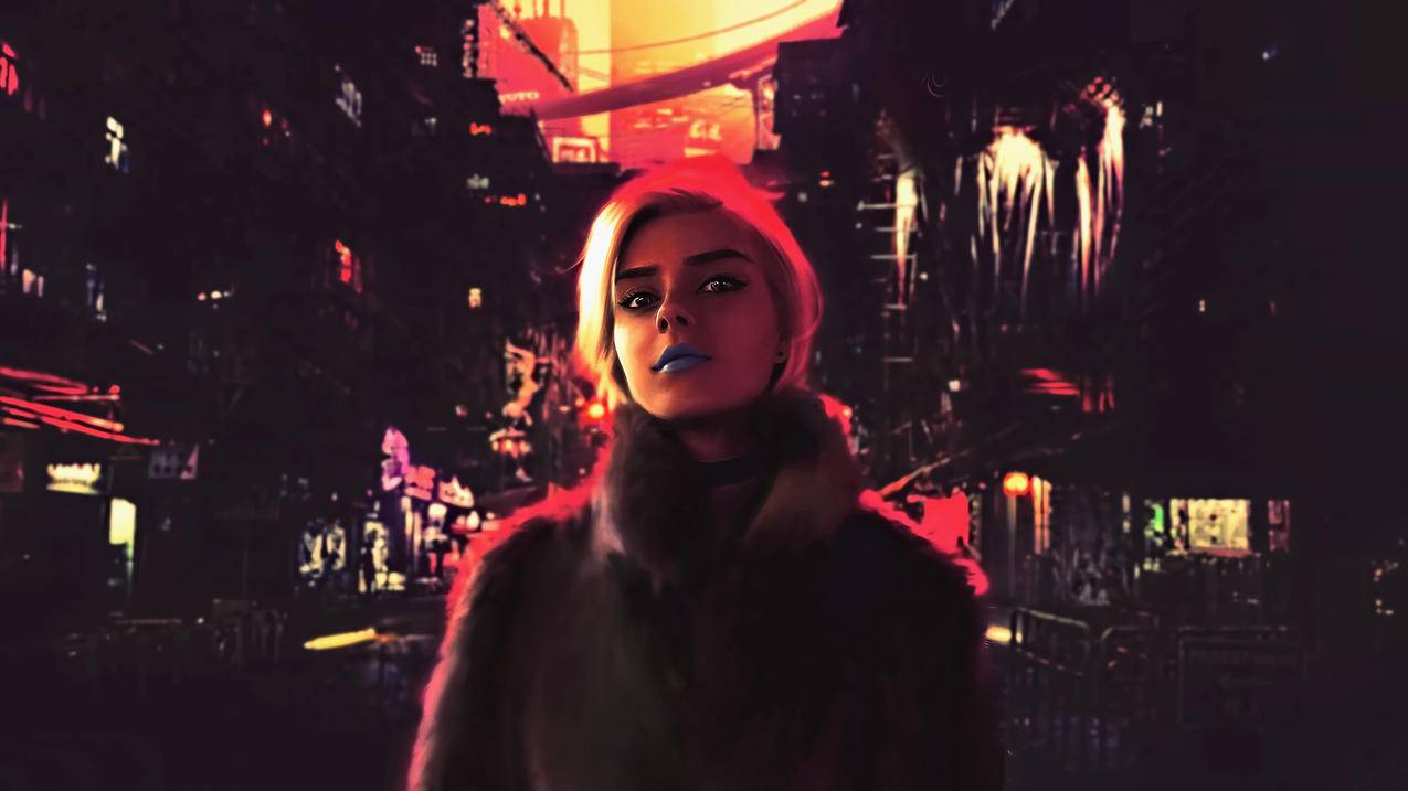 妇女,人,脸,KellyCox,fantasyart,艺术品,同人画,科幻,概念设计,深色,digitalart,夜景,人像,futuristiccity,庞克,网络