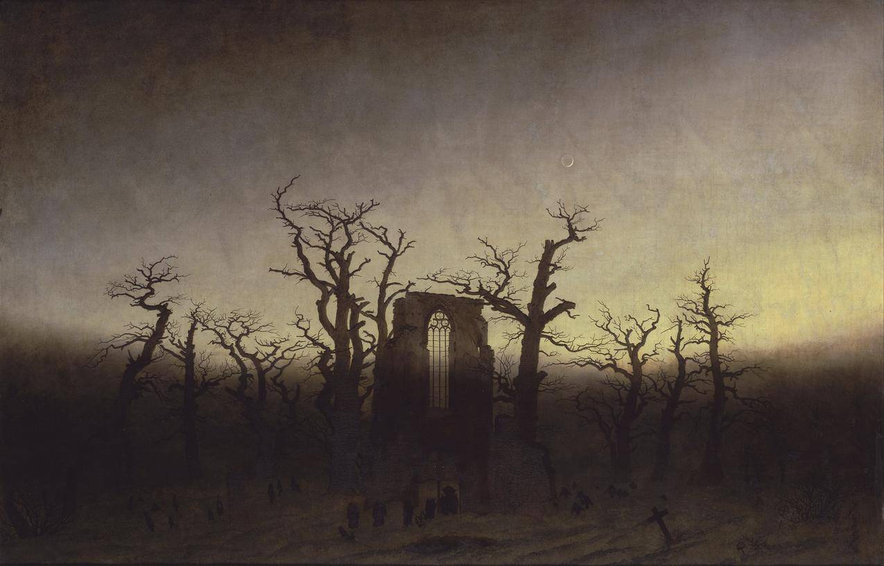 绘画,山水,哥特式,CasparDavidFriedrich