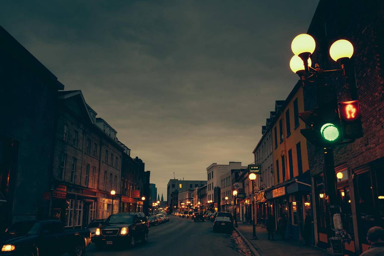 城市,城市景观,纽芬兰岛,加拿大,镇静,城市灯光,城市,街道