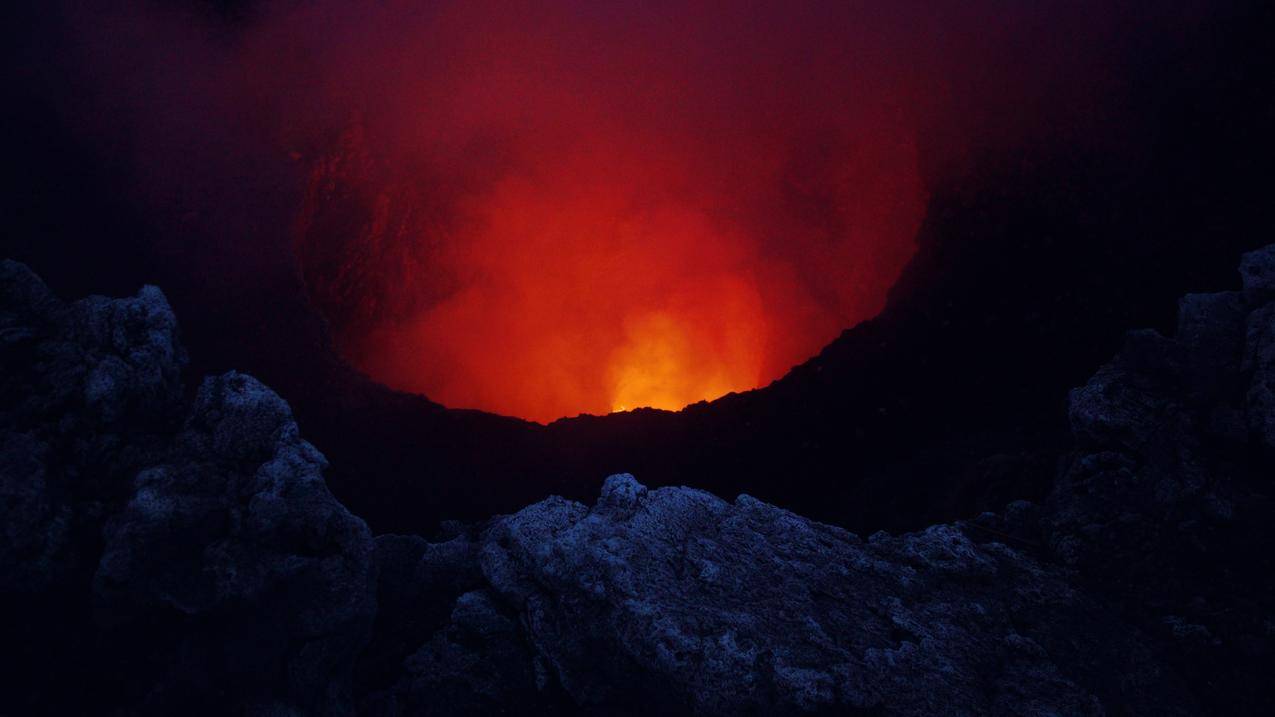 自然,景观,火山,熔岩,岩石,尼加拉瓜,烟雾,火山口,摄影,火山喷发,喷发