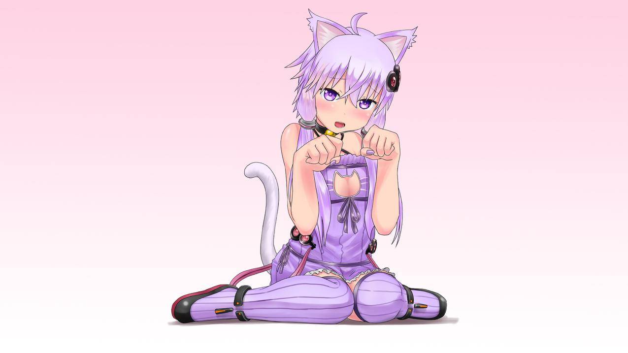 猫咪,动漫,动漫,类嗓音,鸣声,YuuuuiukCARI,动物耳朵,尾巴