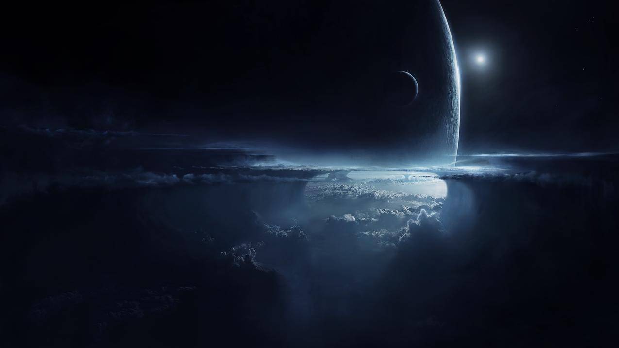 数字艺术,空间,太空人,Moon