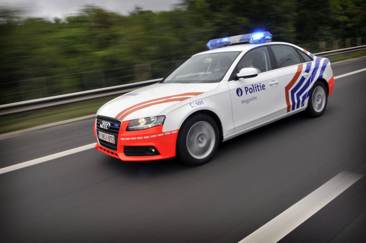 警察,奥迪,比利时,警察,汽车,公路