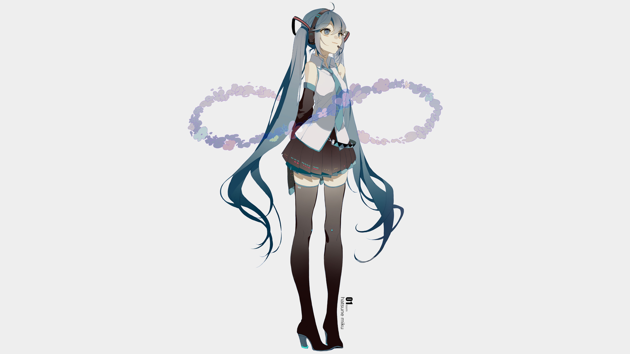 动画,动画,简单背景,HatsuneMiku,声母