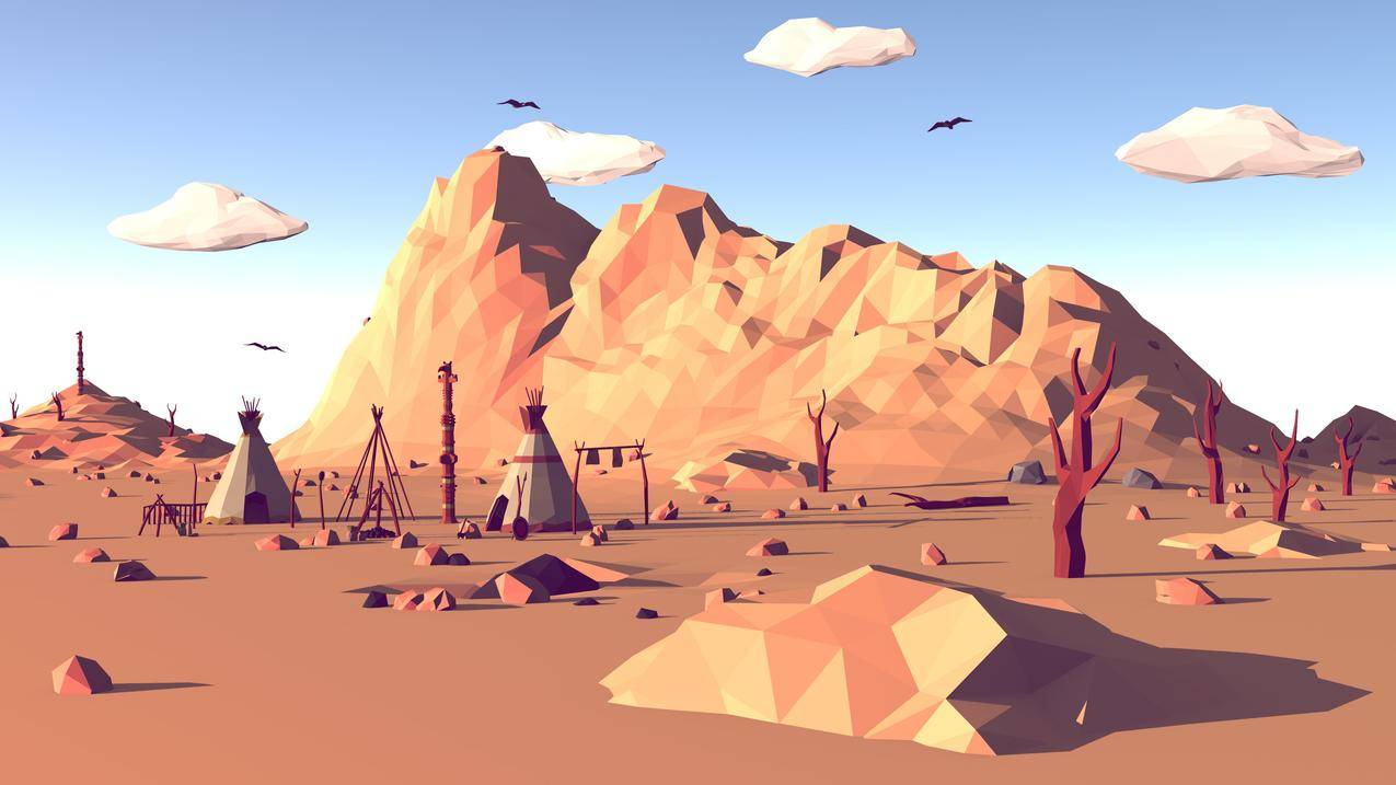 polygonart,景观,小品,极简主义