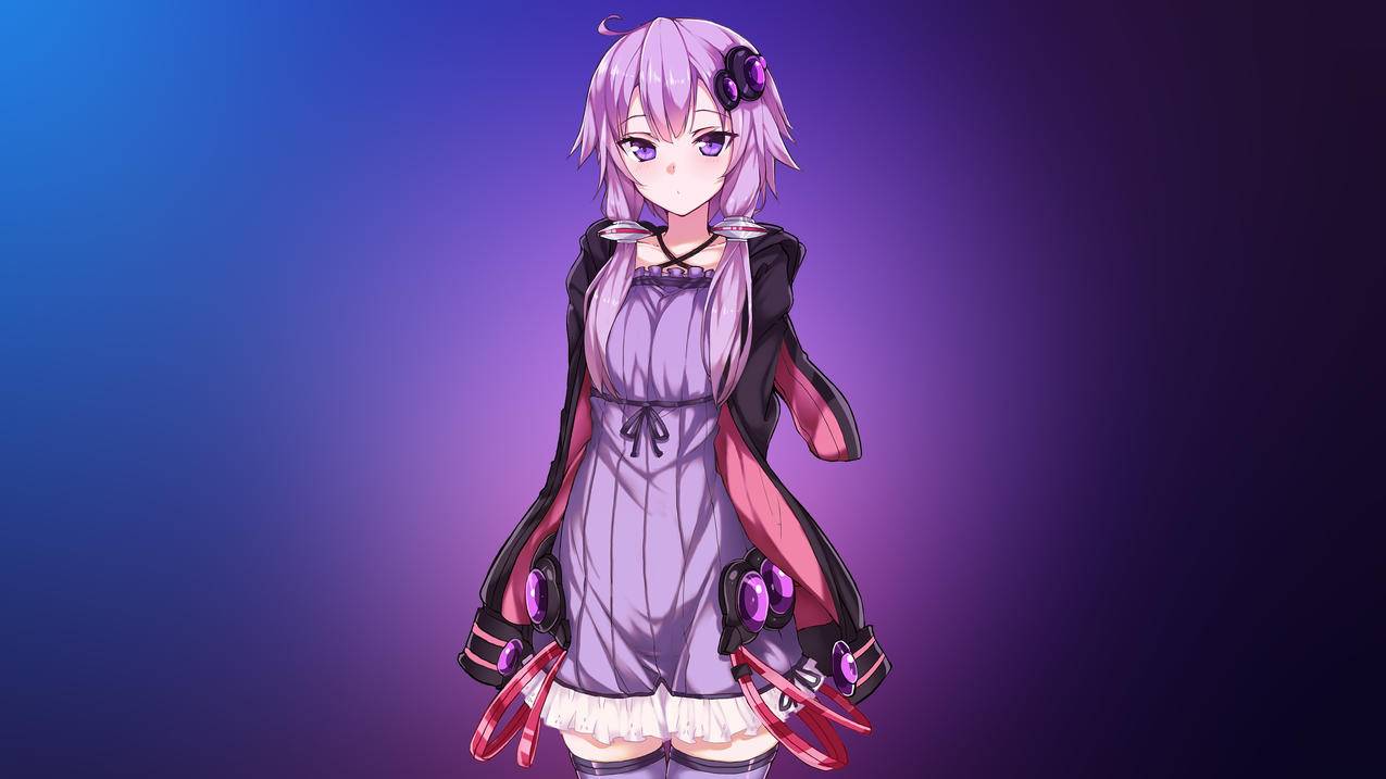 animegirls,艺术品,动漫,simplebackground,digitalart,的Vocaloid,yuzukiyukari,Voiceroid