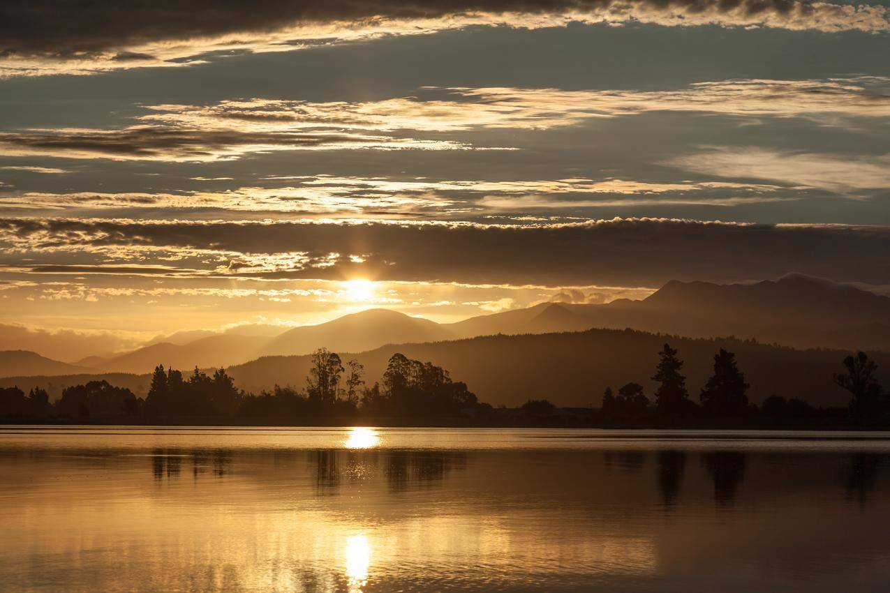 NewZealand,风景,日落,阳光