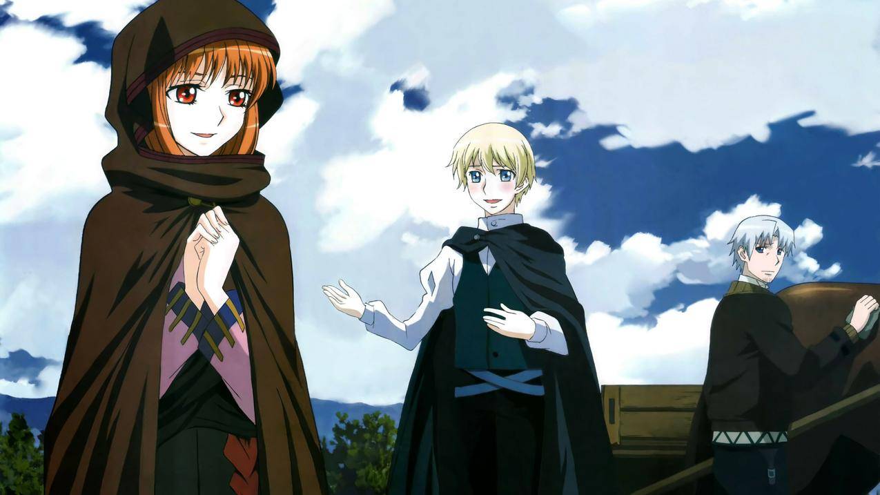 动漫,SpiceandWolf,Holo,LawrenceCraft,天空,云彩