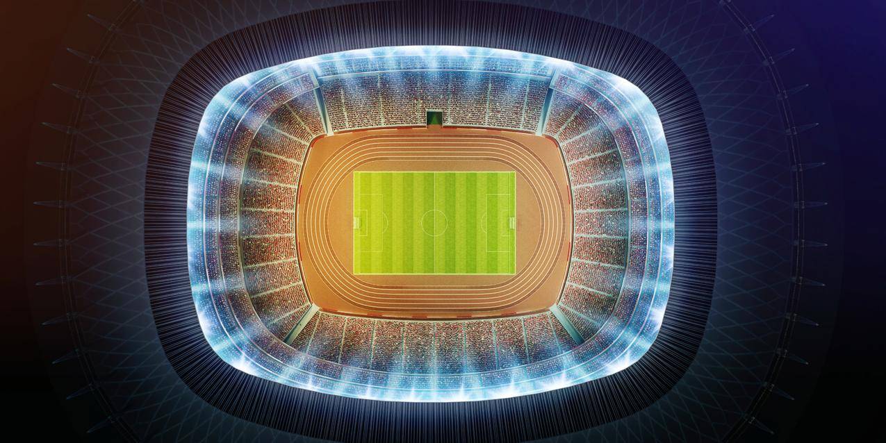 人群,darkbackground,soccerpitches,俯视图看,CGI,足球,体育,aerialview