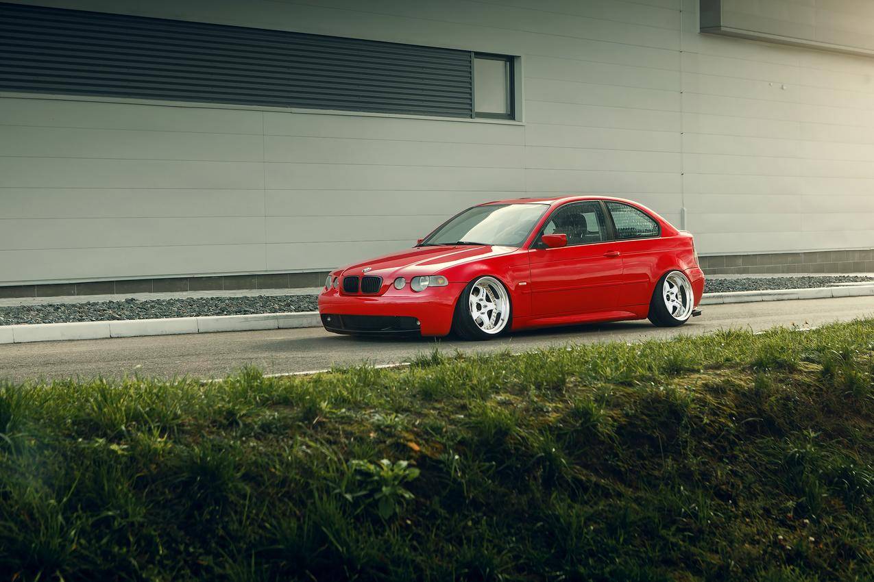 宝马BMW3,BMWE46,E46Compact,姿态,WorkWheels,红色,汽车