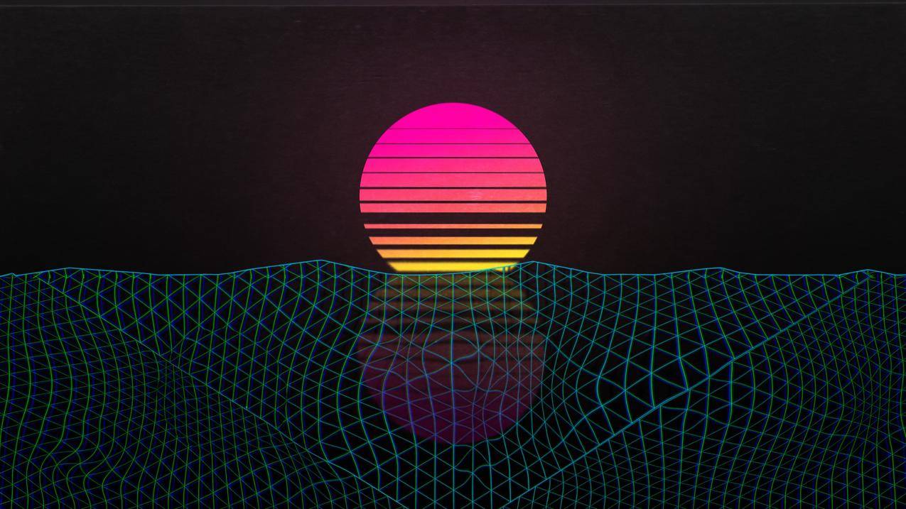 逃脱,日落,vaporwave
