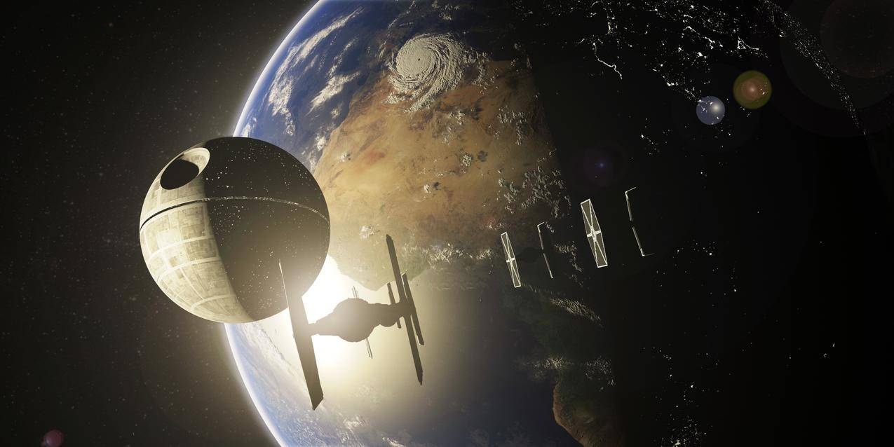 星球大战,死亡星,TIEFighter,太空,行星,地球