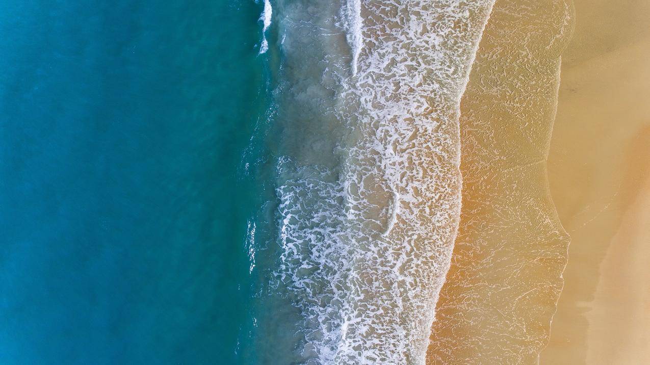 自然,水,海滩,空中景观,海洋