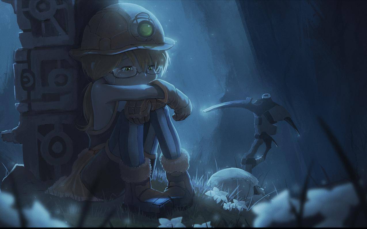 理子MadiininabysS,MadeinAbyss,皮克瑟,矿工工人,骷髅,鲜花,眼镜