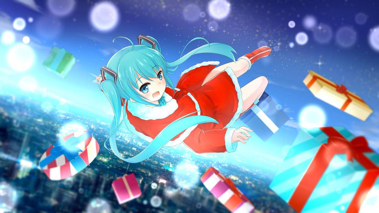 动漫,动漫,HatsuneMiku,圣诞节
