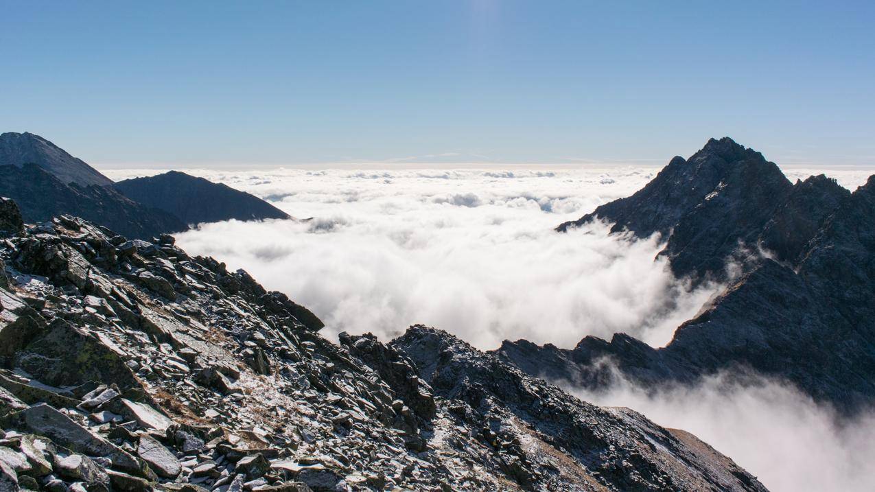 自然,景观,山脉,云雾,岩石,石头,TatraMountains,斯洛伐克