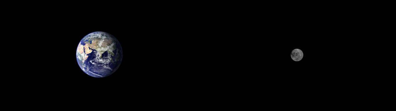 多重显示,空间,地球,Moon,极简主义,数字艺术