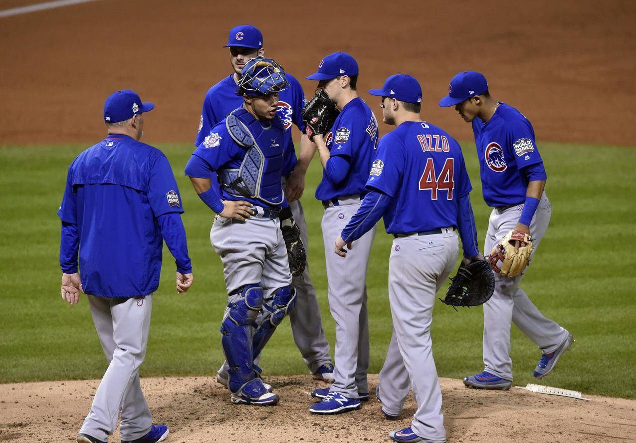 男人,小熊,世界系列,克里斯布赖恩特,WillsonContreras,KyleHendricks,AnthonyRizzo,AddisonRussel,克里斯波西奥,芝加哥大学,体育,体育