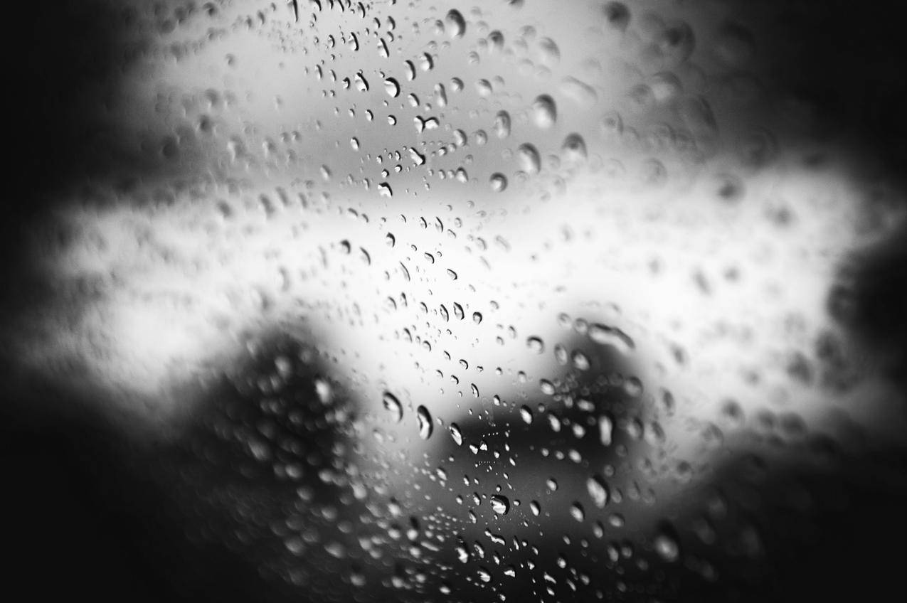 窗子,小屋,水滴,雨水,水洼