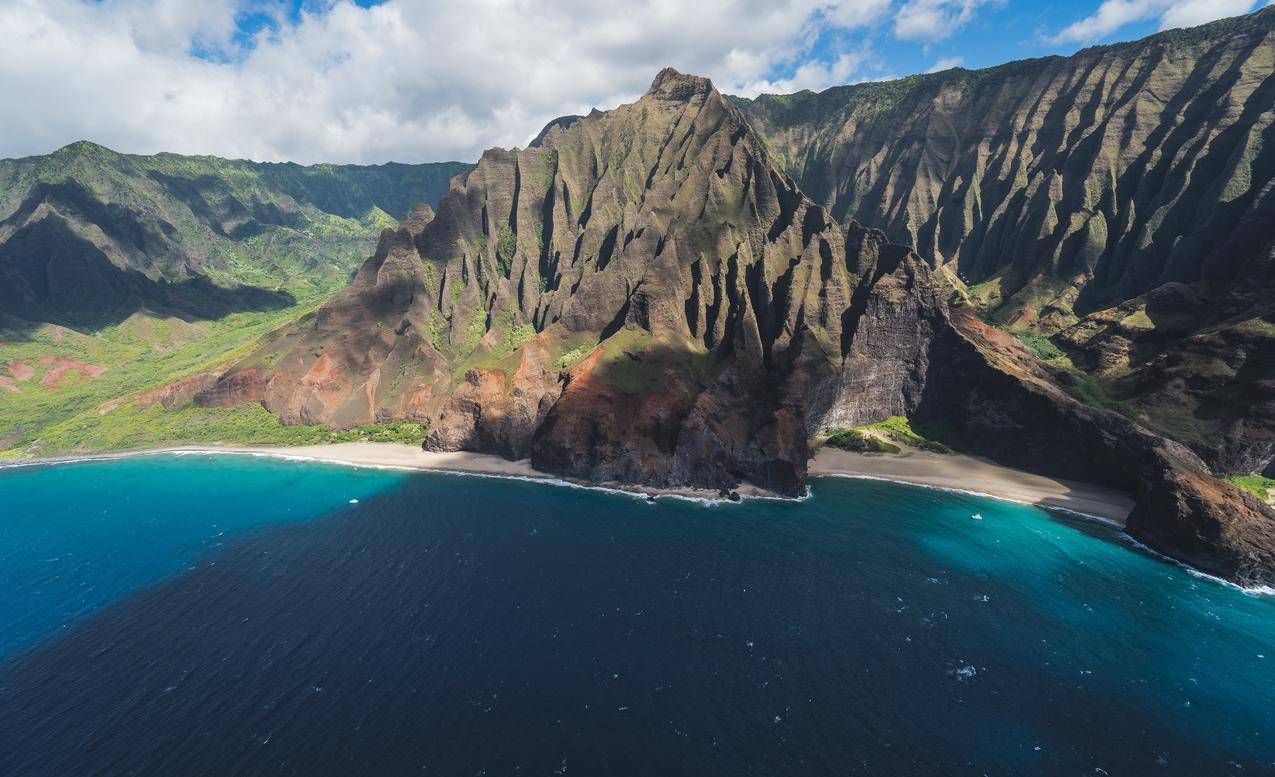 山海蓝水沙自然