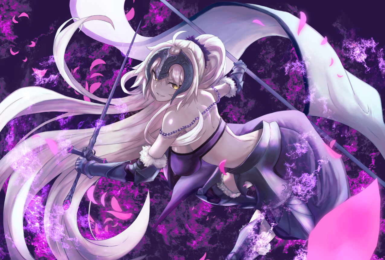 长毛,whitehair,复仇者命运/,GrandOrder,FateSeries,命运/,GrandOrder,珍阿尔特命运/,GrandOrder,Jeanned＆039;,arcalter,剑,标志,yelloweyes,animegirls,videogamegirls